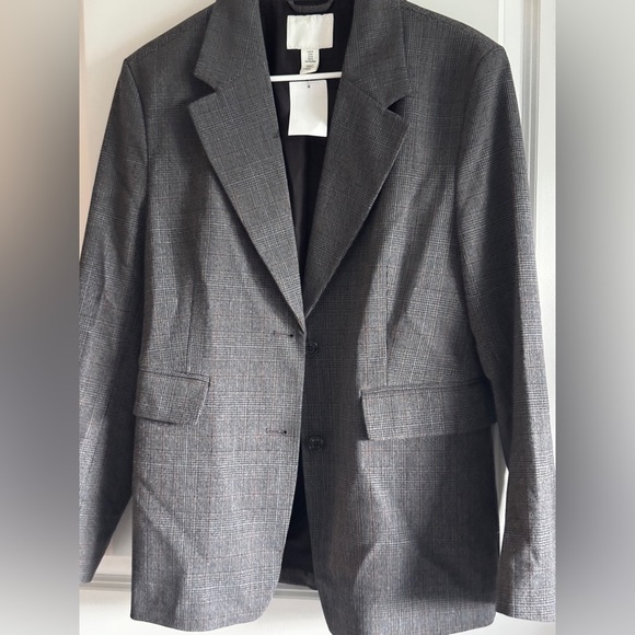 H&M Charcoal Checkered Blazer and Skirt Set - Picture 5 of 13